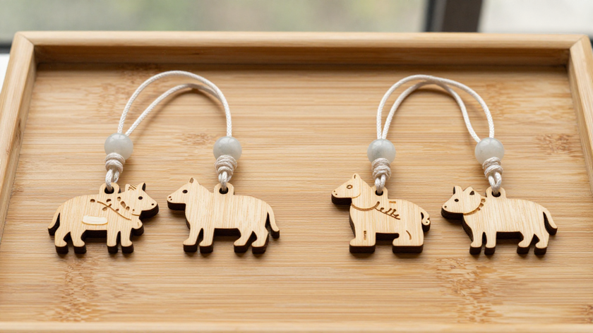 paired animal charms show cultural pairing without prediction